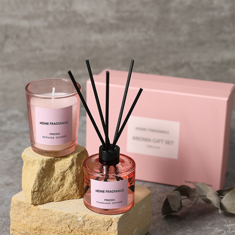 Reed Diffuser Set - Premium Reed Diffuser and Candle Gift