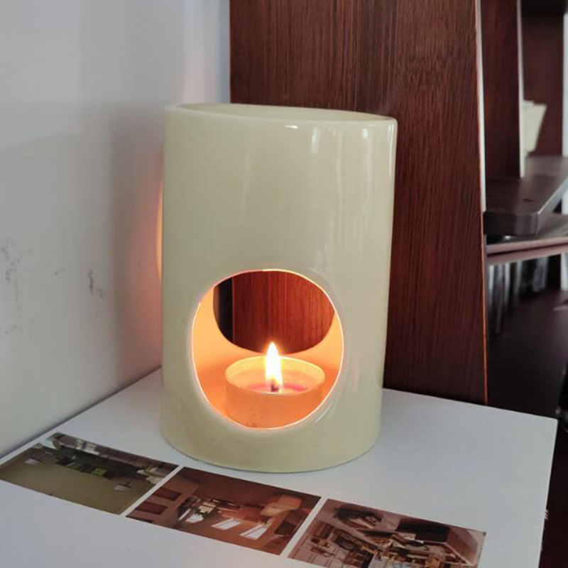 Home Fragrance Oils For Oil Burners - Creative Pure Color Cylinder Candle Holder